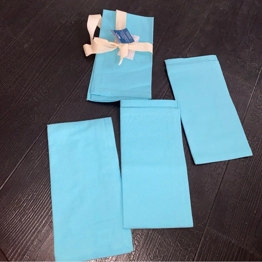 Pier 1 Imports‎ Blue Cotton Napkin Set Of 4 NWT